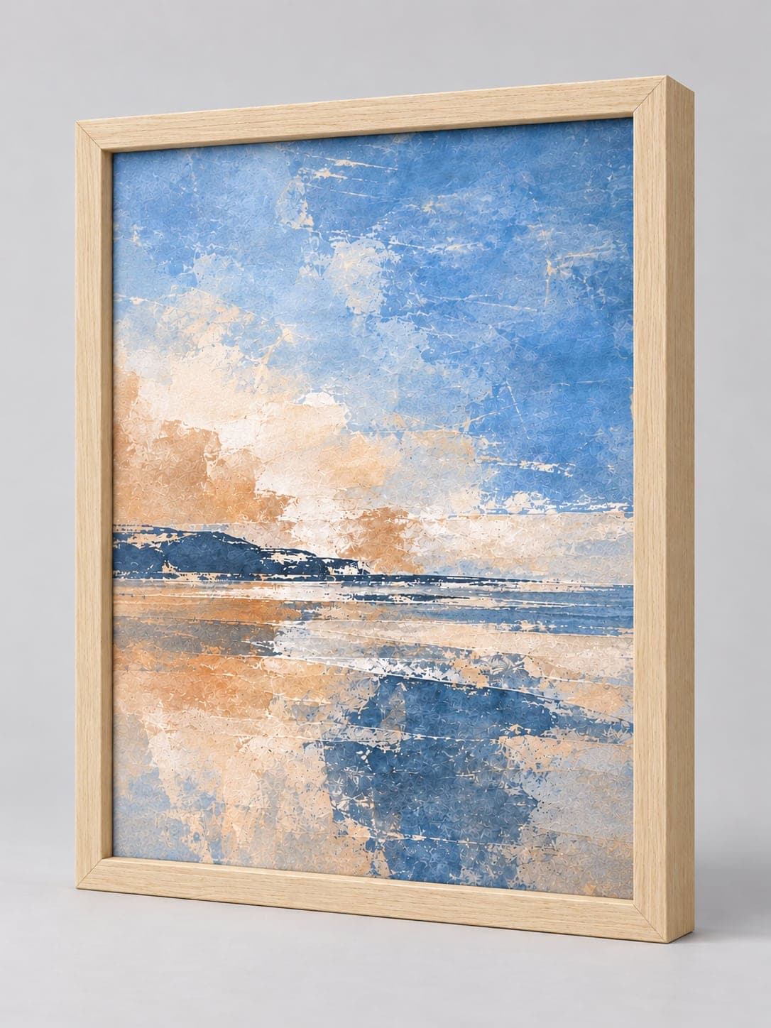 Ash Wood (Open Grain) / 20mm x 32mm frame, whole frame with sample artwork
