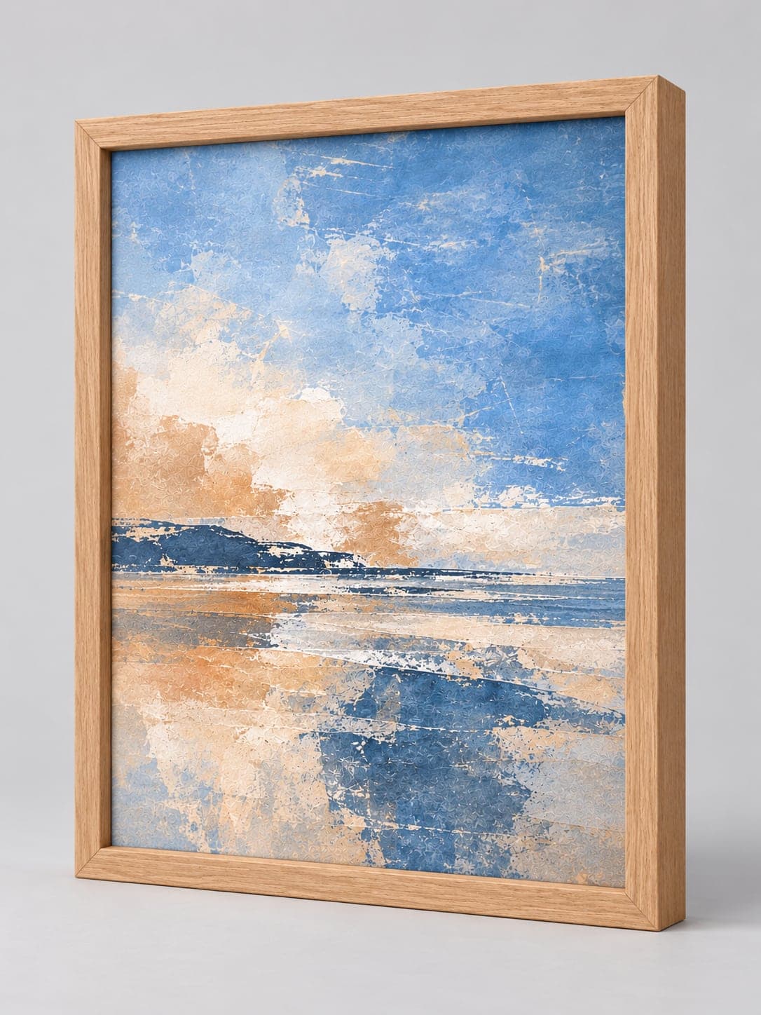 Oak Frame (Open Grain) / 20mm x 32mm frame, whole frame with sample artwork