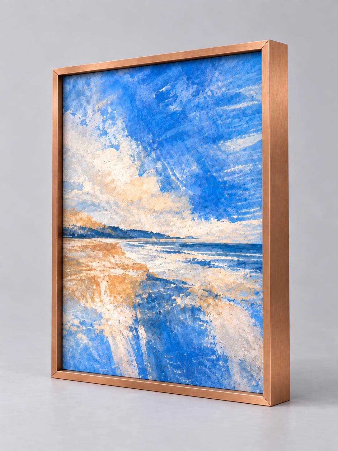 Copper Metal (Brushed) / 7.8mm x 25.9mm frame, whole frame with sample artwork