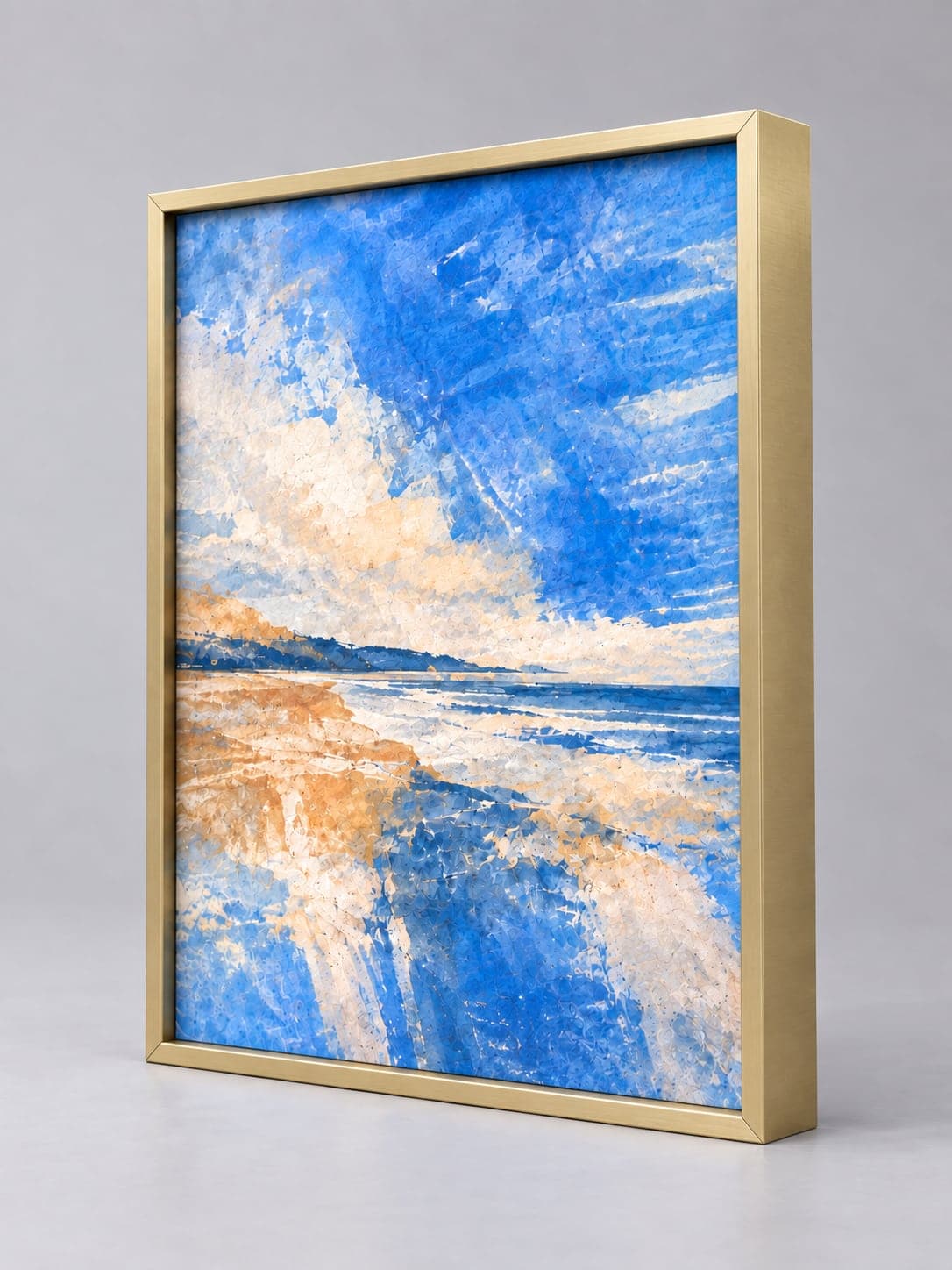 Gold Metal (Brushed) frame, whole frame with sample artwork
