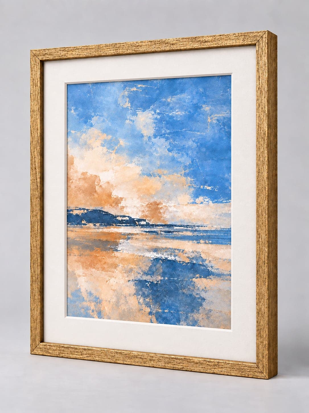 Antique Gold Wood (Lustre) / 17mm x 17mm frame with a white mount, whole frame with sample artwork