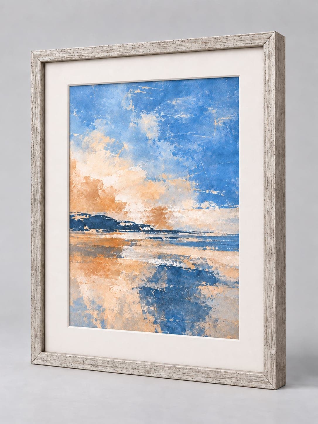 Antique Silver Wood (Lustre) / 17mm x 17mm frame with a white mount, whole frame with sample artwork