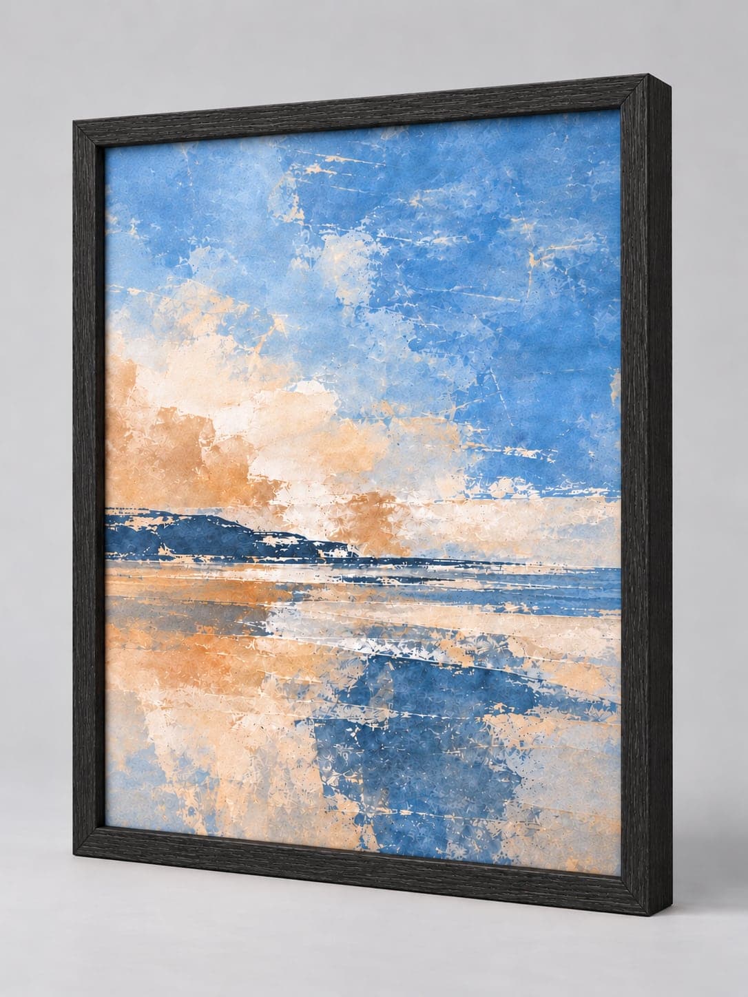 Black Wood (Open Grain) / 17mm x 17mm frame, whole frame with sample artwork