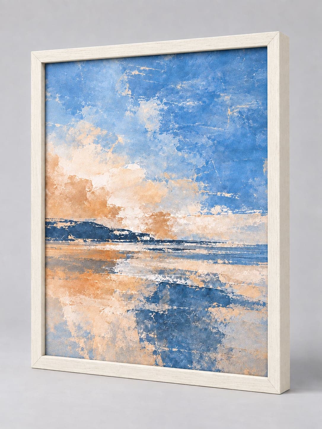 White Wood (Open Grain) / 17mm x 17mm frame, whole frame with sample artwork