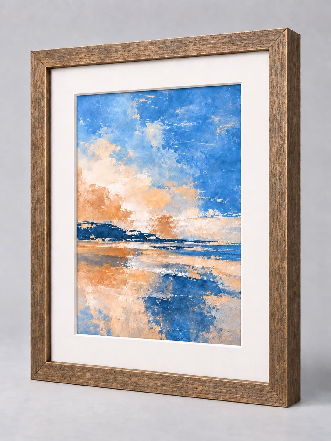 Antique Bronze Wood (Lustre) / 21mm x 22mm frame with a white mount, whole frame with sample artwork