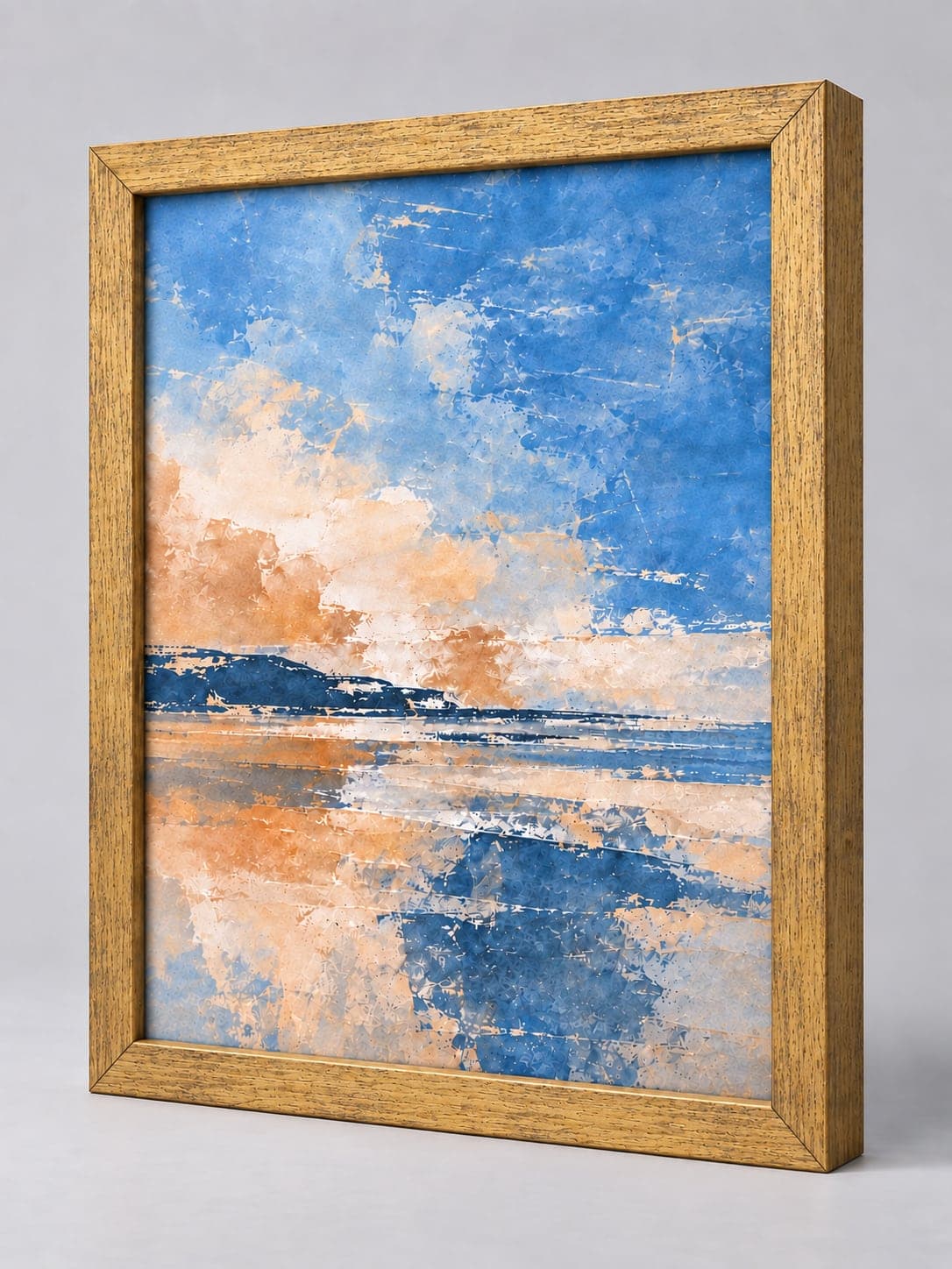 Antique Gold Wood (Lustre) / 21mm x 22mm frame, whole frame with sample artwork