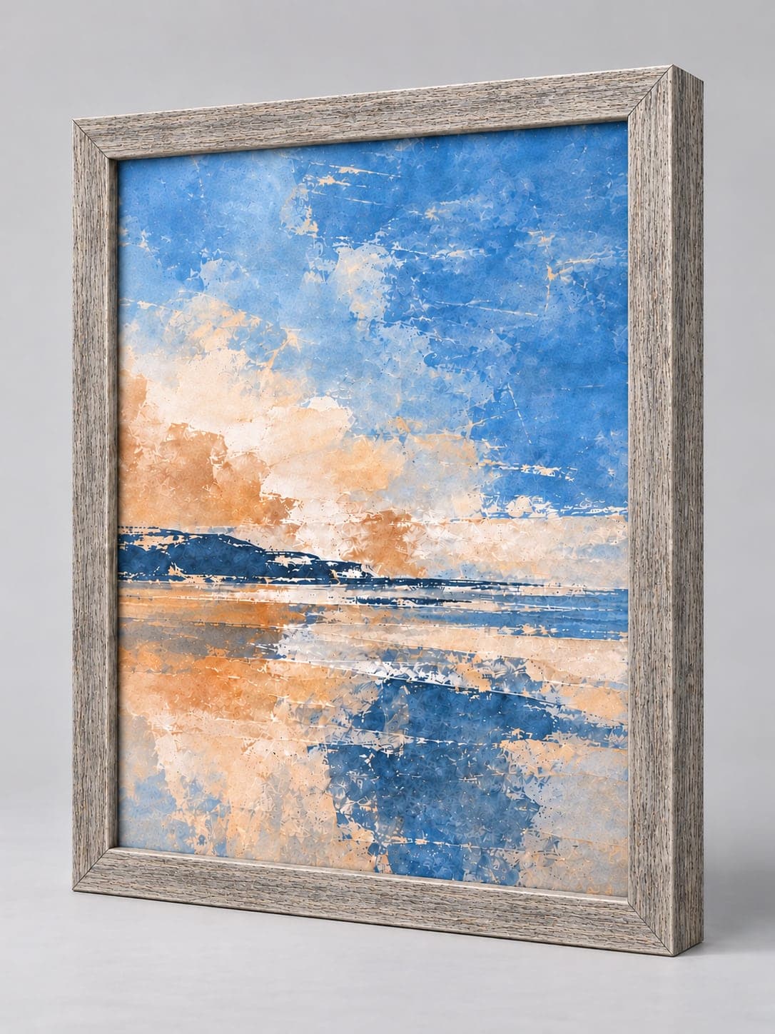 Antique Silver Wood (Lustre) / 21mm x 22mm frame, whole frame with sample artwork