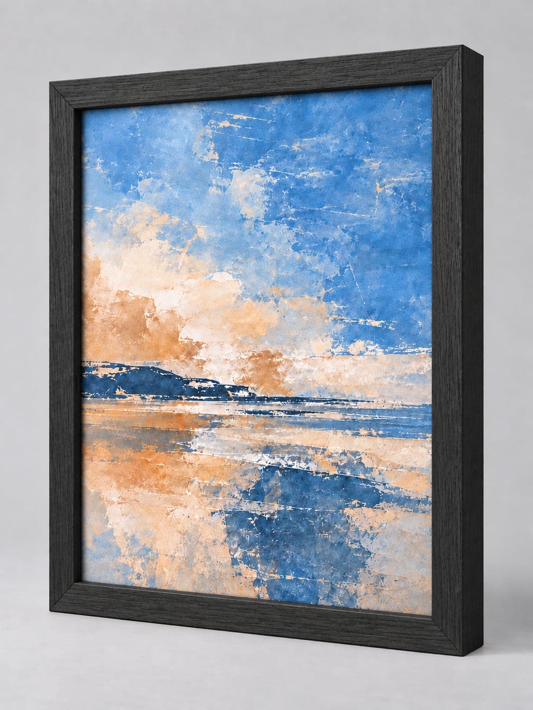 Black Wood (Open Grain) / 21mm x 22mm frame, whole frame with sample artwork