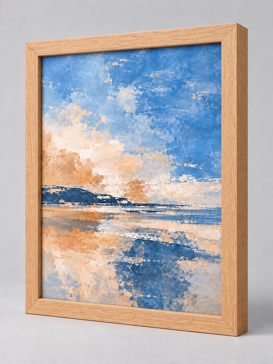 Oak Frame (Open Grain) / 21mm x 22mm frame, whole frame with sample artwork