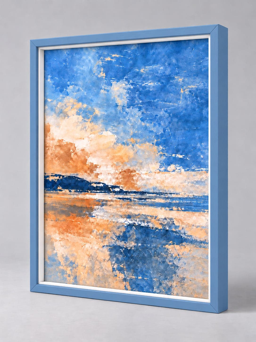 Blue Wood / 13mm x 22mm frame, whole frame with sample artwork