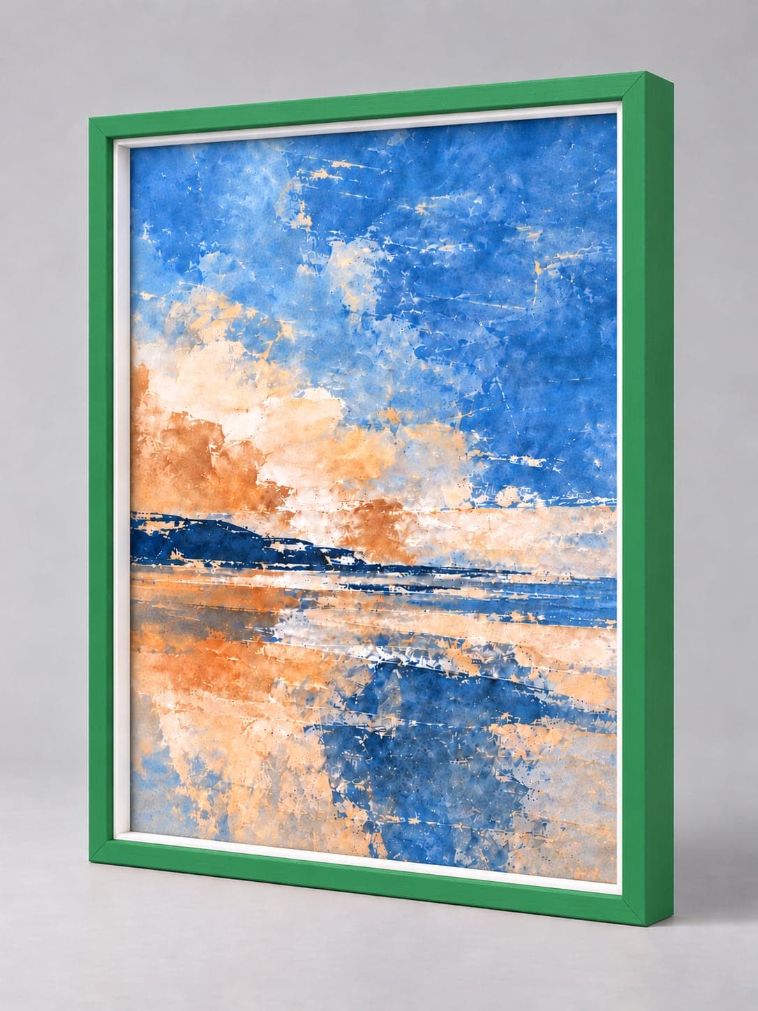 Light Green Wood / 13mm x 22mm frame, whole frame with sample artwork