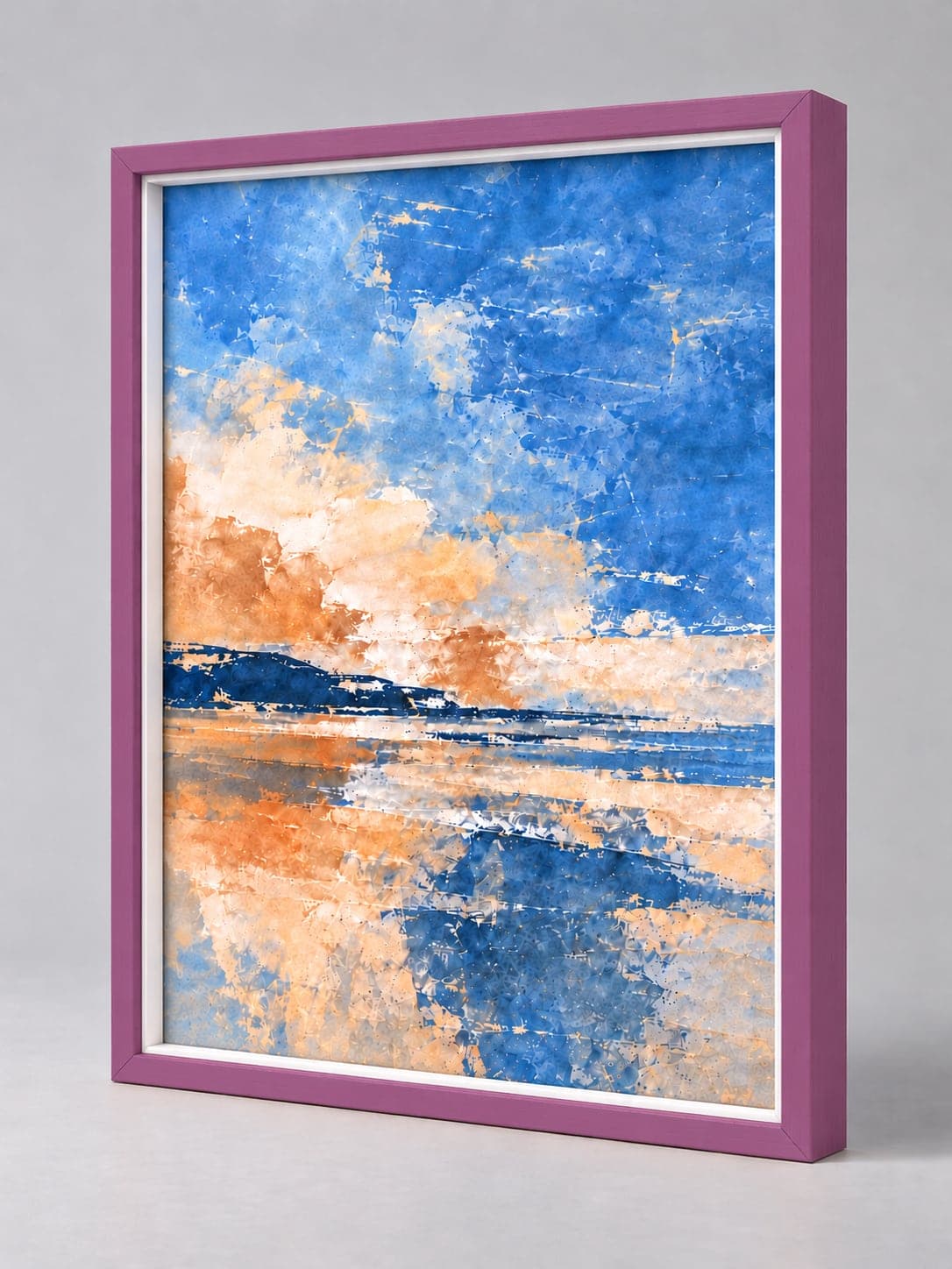 Purple Wood / 13mm x 22mm frame, whole frame with sample artwork