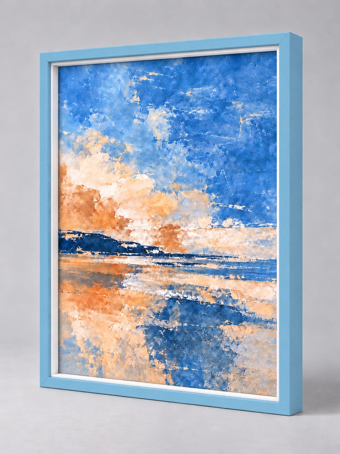 Sky Blue Wood / 13mm x 22mm frame, whole frame with sample artwork
