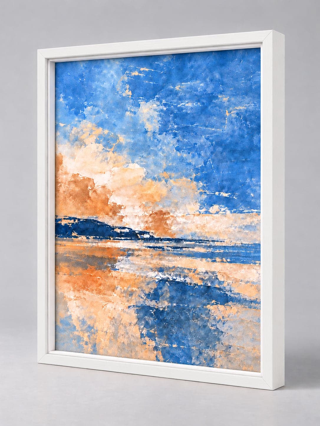 White Wood / 13mm x 22mm frame, whole frame with sample artwork