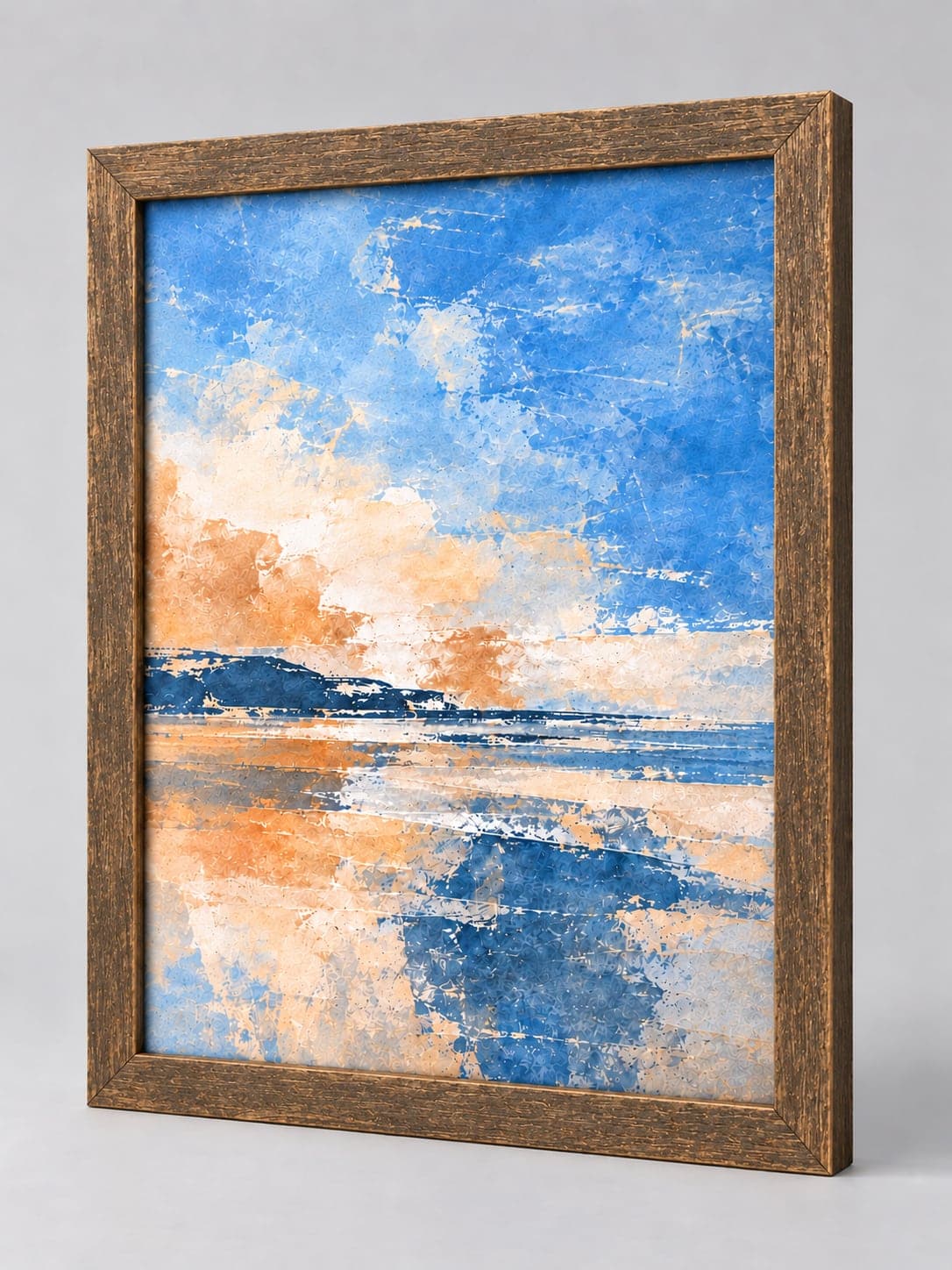 Antique Bronze Wood / 33mm x 13mm frame, whole frame with sample artwork