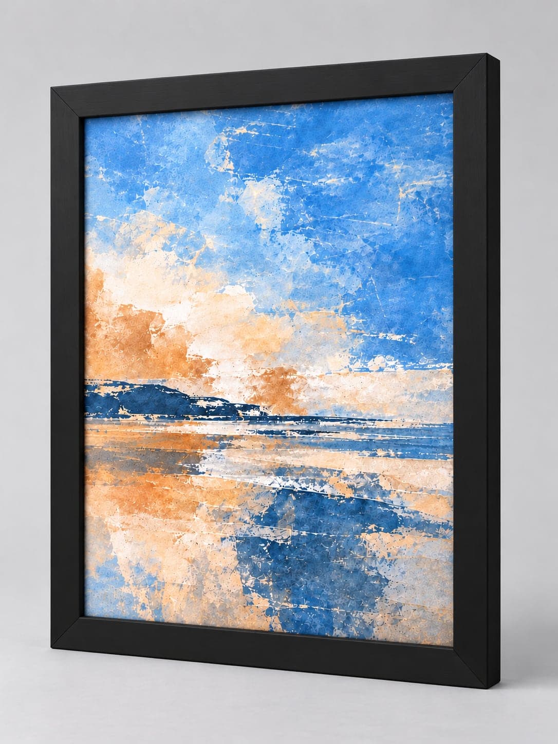 Black Wood / 33mm x 13mm frame, whole frame with sample artwork
