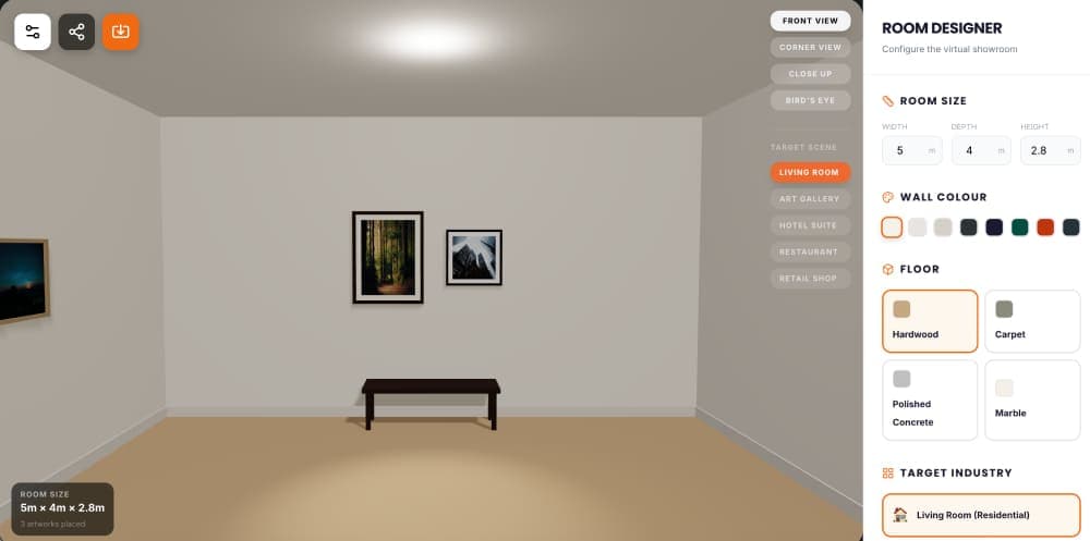 3D Room Visualiser Screenshot