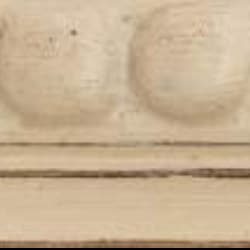 Cream Wood Bobbin / 20mm x 25mm frame moulding view 2